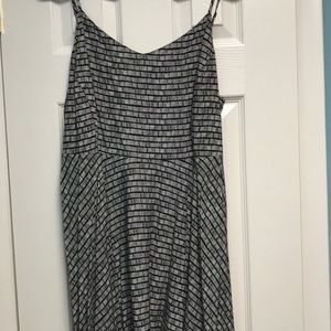 Black and white spaghetti strap dress
